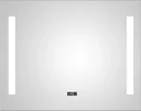 Badezimmerspiegel mit Beleuchtung, "Star" - 120 x 60 cm - Lichtfarbe neutralweiß - Digitaluhr