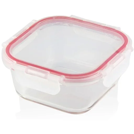 "Mehrzer - Frischebox - 500ml - quadratisch - Bake-and-Lock - Rot image"