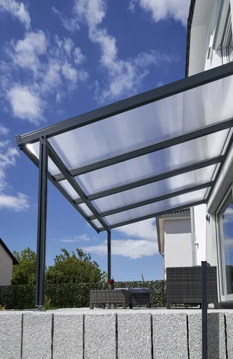 "Terrassendach Premium, anthrazit, 4102 x 4060 mm - Klima blue image"