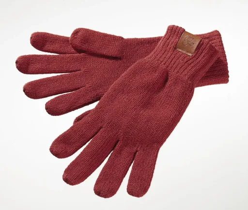"Strickhandschuhe, Farbe rot/braun, Einheitsgröße image"