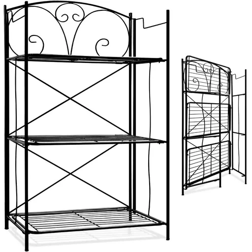 "Eisenschrank, zusammenklappbar, 54x28x100cm, Schwarz image"