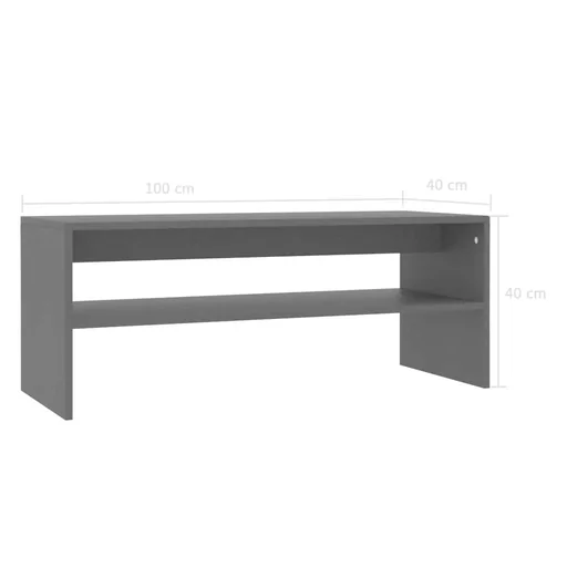 "Couchtisch 100x40x40 cm Spanplatte schwarz image"