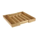Besteckkasten, Bambus, ausziehbar
