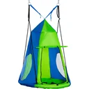 Hängezelt - Schaukel - Ø100 cm - bis zu 200 kg - Grün/Blau
