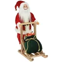 Weihnachtsmann auf Schlitten - Stehend - 45cm - Rot