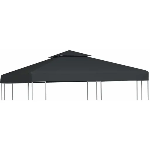 "Ersatz-Leinwand-Pavillon 310 g/m² 3x3 m dunkelgrau image"