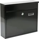 Briefkasten mit 2 Tasten - schwarz - 310x360x100 mm