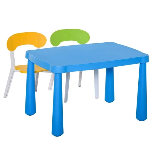 "3-tlg. Kindersitzgruppe mit Kindertisch 2 Stühle für 2-8 Jahre Kindermöbel PP-Kunststoff Bunt 76,5 x 54,5 x 49,5 cm image"