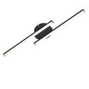 LED Wand- und Deckenleuchte, 2 LED Stäbe gerade, schwarz, 12 Watt, 960 lm, 3.000 K