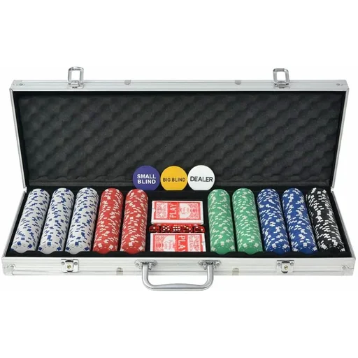 "Pokerset mit 500 Chips aus Aluminium image"