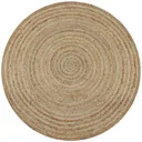 Teppich rund 120 cm gewebte Jute
