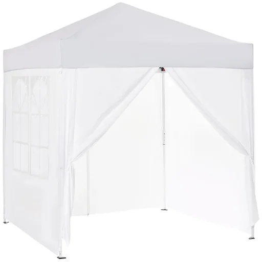 "Pavillon 3x3m Faltpavillon 4 Seitenwände mit Fenster Tür mit Reißverschluss Festzelt Gartenzelt Pop-Up-Pavillon inkl. He image"