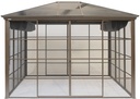 Sojag Pavillon Castel 1012 362×297×283 cm Bronze – 4-Jahreszeiten-Hardtop mit 8-mm-Doppelstegplatten