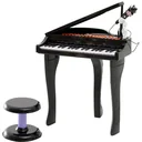 Kinderklavier Musikinstrument 37 Tasten MP3 USB inkl. Hocker schwarz
