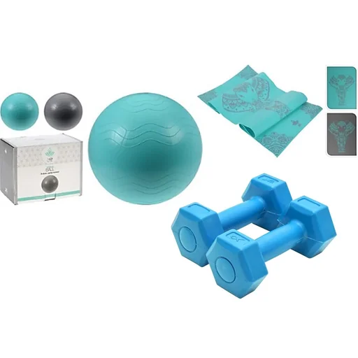 "Fitness Yogaset 4 in 1 - Hanteln - Yogabal - Yogamat - image"