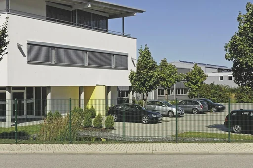 "Doppelstabmattenzaun Komplettset, grün, Höhe 80 cm, Länge 28 m image"