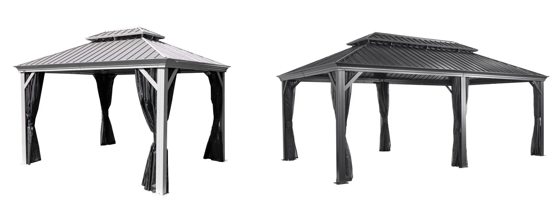 Sojag Aluminium Pavillon Messina 12×16 ft Champagner - mit HardTop