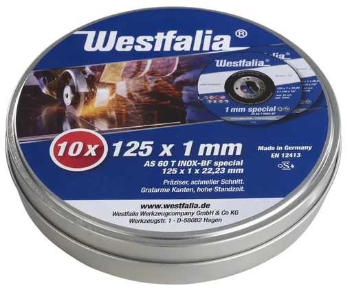 "Trennscheiben INOX 125 x 1,0 mm, 10 Stück in Dose image"
