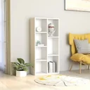 Bücherregal 50x25x106 cm Spanplatte weiß