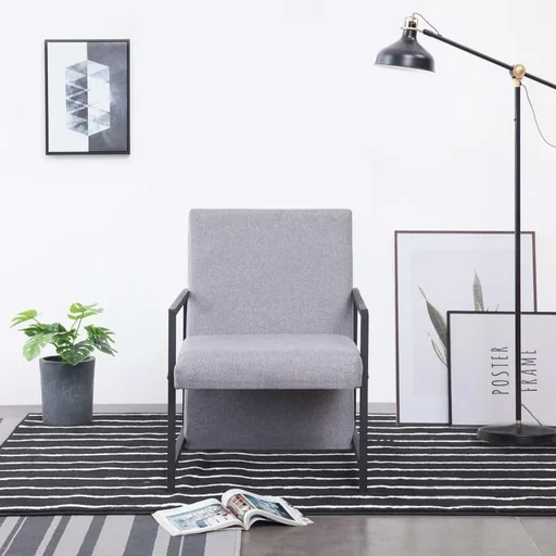 "Sessel Stoff hellgrau image"