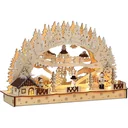 LED-Kerzenbogen - Kerzenständer - Weihnachten - Holz