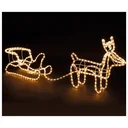 Weihnachtsbeleuchtung Rentier mit Schlitten - Warm White
