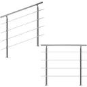 Geländer - Edelstahl - 120 cm - 4 Streben