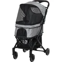 Haustierbuggy mit Klappfunktion braun, schwarz