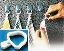 Aufhänge-Clips, 15 Stück, Weiß