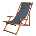 Deckchair Anthrazit Akazienholz