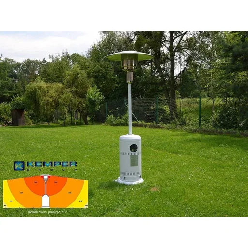 "Terrassenheizung - Heizung - regelbare Leistung - 12kW - 46x46x220cm - Weiß image"