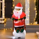Aufblasbarer Weihnachtsmann auf Schlitten 1,2 m Weihnachtsdekoration