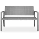 Polyrotan Gartenbank - Grau - 122x52x86cm