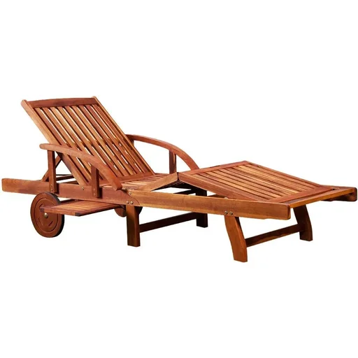"Liegestuhl klappbar 195.5cm MIT Ablagetisch - Akazienholz image"