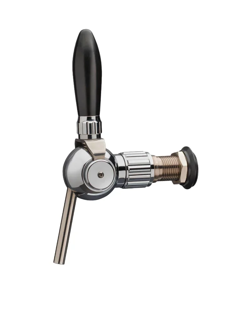 "Bierzapfhahn, Kompensatorhahn - Cosmo, verchromt mit Kompensator Stahlschaft 5/8, Gewindelänge: 35 mm image"