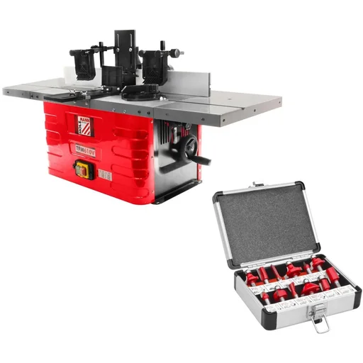 "Tischfräsmaschine - 1500W - 103.5x69x55.5 cm MET Holzmann Router Set - 12 Stück image"