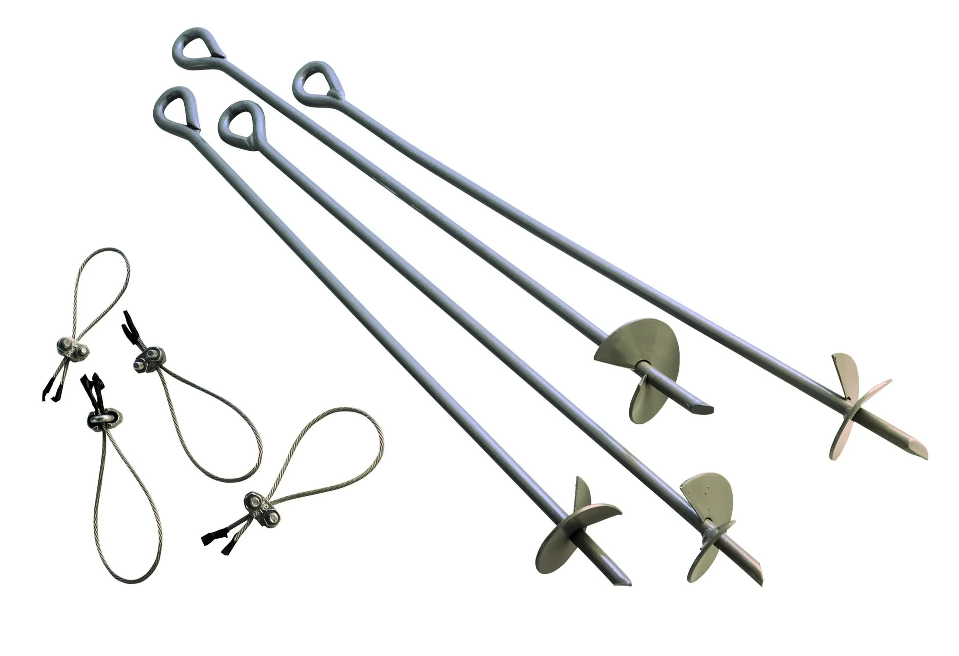 "ShelterLogic Bodenanker-Set 69 cm 4 Stück Silber – Sturmanker für Weidezelt, Pavillon & Zelt image"