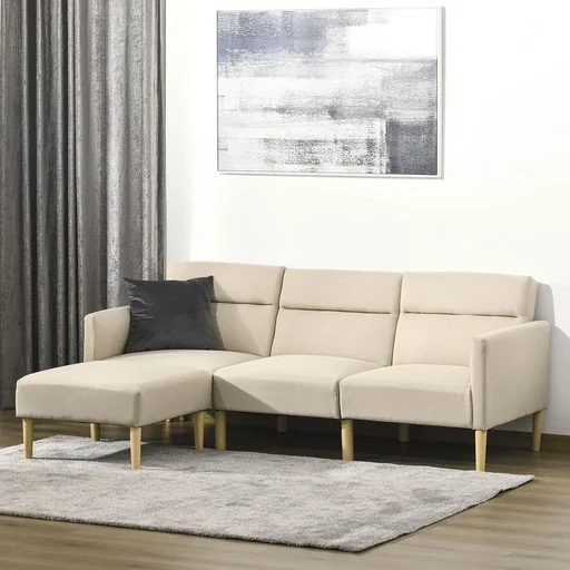 "Sofabezug 3 sitzer Schlafsofa Stühle 2-In-1 Klappsofa Sofa in Bett individuell einstellbare Rückenlehne Sackleinen Schau image"