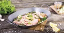 Eisen-Pfanne mit Griffen oval, 37,5 cm