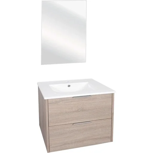 "Bolo Badezimmermöbel Knock down 50x61x46cm licht Eiche image"