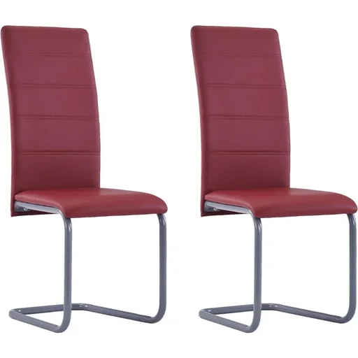 "Esszimmerstühle 2-Sitzer Kunstleder rot image"