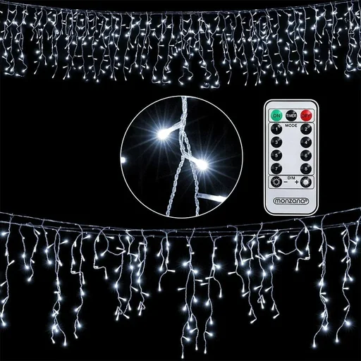 "LED-Kette fallender Regen weiß und Fernbedienung image"