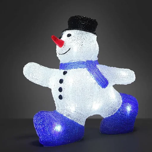 "LED-Acryl-Weihnachtsschneemann für drinnen oder draußen - 27 x 14 x 27,5 cm image"