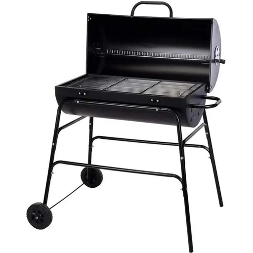 "BBQ XL Holzkohlegrill - Zylinderform - Grillfläche (LxB) 71 x 35 cm - Schwarz image"