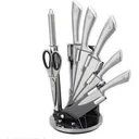 8-teiliges Messerset mit Ständer - silber