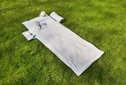 "Liegestuhlhandtuch, Größe 200x80cm, Farbe hellgrau image"