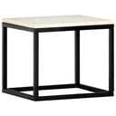Couchtisch 40x40x35 cm Echtstein mit Marmorstruktur weiß