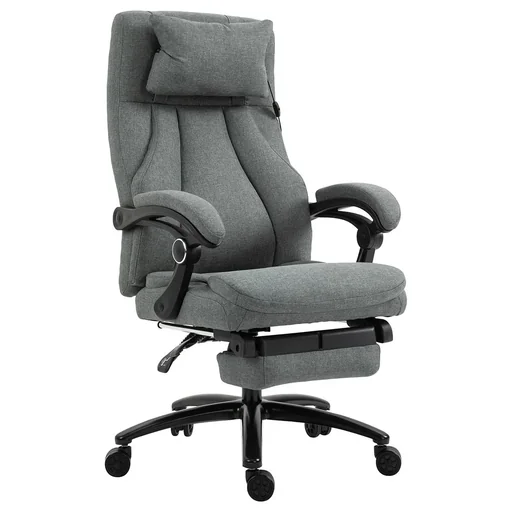 "Bürostuhl massage, höhenverstellbarer Chefsessel, Gamingstuhl mit Fußstütze Massagefunktion, ergonomischer Drehstuhl, Ma image"