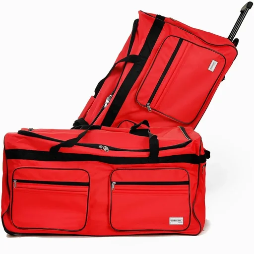 "XXL-Reisetasche mit Trolleyfunktion rot 160 L image"
