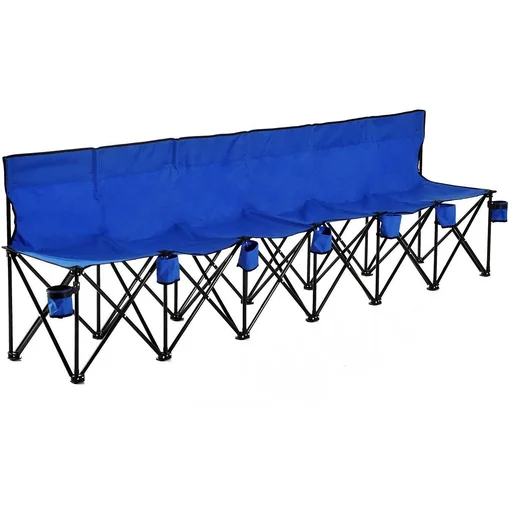 "Campingbank Faltbank 6-Sitzer mit Tragetasche blau image"